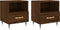 vidaXL - Nachtkastjes - 2 - st - 40x35x47,5 - cm - bewerkt - hout - bruin - eikenkleur