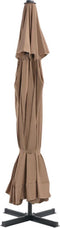 vidaXL - Parasol - met - draagbare - voet - taupe