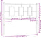 vidaXL - Hoofdbord - 107 - cm - metaal - zwart