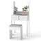 Coast Kaptafel - LED Spiegel - Gehard Glazen Blad - Wit - 64 x 40 x 132 cm