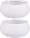 Mica Decorations Bloempot - schaal - mat wit - keramiek - 26 x 12 cm - plantenpotten binnen