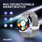 Valante Essential Smartwatch - Smartwatch Heren - Zilver staal - 43 mm - Stappenteller - Hartslagmeter - Bloeddrukmeter