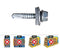 Schroefdoos CELO 7301 Ø 6,3 x 25 mm Met sluitring Zeshoekig Boor (250 Stuks)