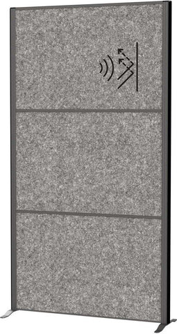 MAULconnecto scheidingswand 100 x 182 cm - akoestisch - standvoet - anthraciet - 1 stuk - MAUL