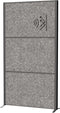 MAULconnecto scheidingswand 100 x 182 cm - akoestisch - standvoet - anthraciet - 1 stuk - MAUL