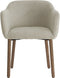 Blaine eetkamerstoel - beige+hout donkerbruin
