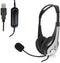 Ewent EW3565 - USB stereo headset - Microfoon met volumeregeling - Wit/Zwart
