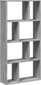 vidaXL - Boekenkast - 60x20x120 - cm - bewerkt - hout - grijs - sonoma - eikenkleurig