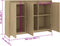 vidaXL - Dressoir - 102x33x75 - cm - bewerkt - hout - sonoma - eikenkleurig