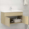 vidaXL - Wastafelkast - 80x38,5x46 - cm - bewerkt - hout - sonoma - eikenkleurig