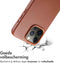 Accezz MagSafe Leather Backcover - iPhone 15 Pro Max - Echt leer - Bruin