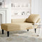vidaXL - Chaise - longue - met - kussen - corduroy - stof - lichtgroen - grijs