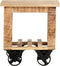 vidaXL - Bijzettafel - op - wieltjes - 40x40x42 - cm - ruw - mangohout