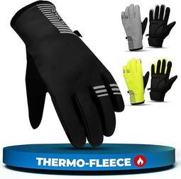 MIVELO Winter Handschoenen - Winddicht - Waterdicht - Touchscreen - 3M Isolatie - Antislip - Zwart