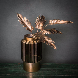 PTMD Leaves Plant Philo Kunstblad - 15 x 7 x 36 cm - Goud