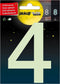 Pickup Glow in the dark Huisnummer 4 - 10 cm