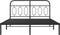 vidaXL - Bedframe - met - hoofdbord - metaal - zwart - 150x200 - cm