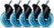 L33T 3″ wielen - Gaming Chairs - Geruisloos glijden en ultieme grip - Blauw (5 stuks)