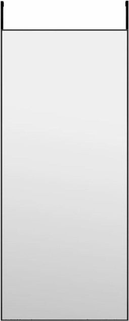 vidaXL - Deurspiegel - 40x100 - cm - glas - en - aluminium - zwart