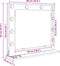 vidaXL - Make-upspiegel - met - LED-verlichting - Grijs - Sonoma - 60x55x18 - cm