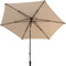 4 Seasons Azzurro stokparasol Ø300 cm beach solefin - Wenge frame