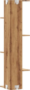 vidaXL - Hoekwandschap - 36,5x36,5x140 - cm - bewerkt - hout - artisanaal - eiken