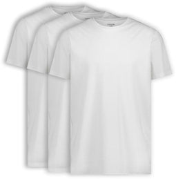 LEBASQ - Miles' T-shirt Heren - Long Fit - Ronde Hals - Wit - XL (3-pack)