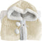 Linnick Flanel Fleece Deken + Hoodie met Capuchon Croco - ivory - 140x200cm - 130x180cm - Plaid