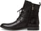 MARCO TOZZI MT Feel and Leather - Dames Lace Boot Flat - Leer - Zwart - Maat 38