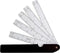 Aristo waaierliniaal - lengte 25cm - 1:10 :15 :20 :25 :30 :33 1/3 :40 :50 :75 :125 - wit kunststof - duurzaam leren omhulsel - AR-1323