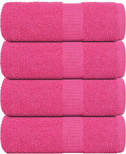 vidaXL - Zeepdoekjes - 4 - st - 30x30 - cm - 360 - g/m² - 100% - katoen - roze