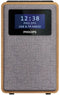 Philips TAR5005/10 - DAB+/FM Klokradio - Houten behuizing - Grijs