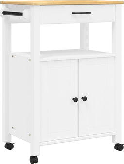 vidaXL - Keukentrolley - MONZA - 60x40x90 - cm - massief - grenenhout