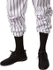 dressforfun - Herenkostuum baseball S - gestreept bovenstuk met baseball-applicatie - zwart/wit