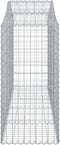 vidaXL - Schanskorven - 2 - st - gewelfd - 200x50x100/120 - cm - ijzer