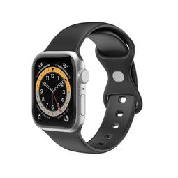 Celly WBANDSIL40BK - Horloge-armband - Compatibel met Apple Watch 38/40/41 mm - Zwart