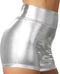 Dressforfun - Metallic Hotpants - Nauwaansluitende Short - Zilver - Maat XXL