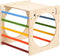 KateHaa Houten Activiteiten Kubus met Ladder Regenboog - Klimrek - Houten Montessori Speelgoed