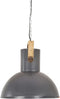 vidaXL Hanglamp industrieel rond 25 W E27 52 cm mangohout grijs