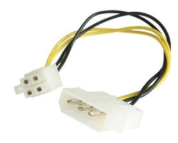 Startech.com 6 inch - LP4 naar P4 Stroomadapter - Male/female - Multi-color Wit