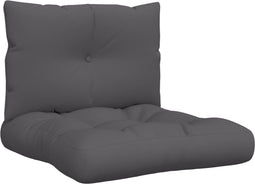 vidaXL - Palletkussens - 2 - st - stof - antracietkleurig