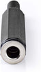 Nedis 6,35 mm Audioconnector - Recht - Female - Vernikkeld - Soldeer - Diameter kabelinvoer: 6.0 mm - Polyvinylchloride (PVC) - Zwart - Polybag - 25 Stuks