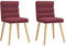vidaXL - Eetkamerstoelen - 2 - st - stof - wijnrood