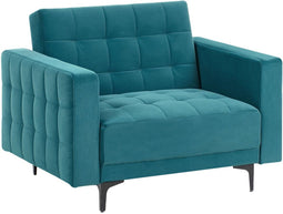 Fauteuil ABERDEEN Fluweel Zeeblauw