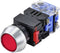 TRU COMPONENTS TC-9428108 LAS0-L-11/R/12V Druktoets 250 V 5 A 1x uit/(aan) Moment Rood IP40 1 stuk(s)