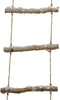 Lumineo - LED ladder berk sneeuw op batterij 4x35x150 cm naturel