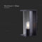 V-TAC VT-81050 - LED Buiten Wandlamp - E27 Fitting - IP44 - Mat Zwart
