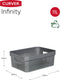 Curver Infinity Recycled Dots Opbergbox - 11 liter - Antraciet
