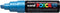 Verfstift posca pc8k b schuin metallic blauw