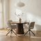 Kick eettafel Jude - Ronde tafel - Uniek designpoot - Bruin